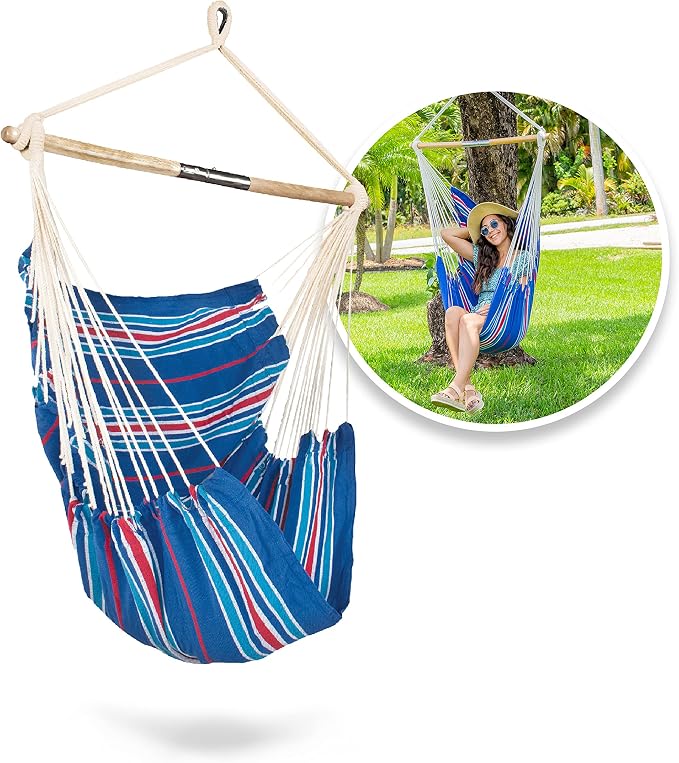 Bliss Hammocks WM-412F_2 Polyester Multi Color Hammock Chair by BlissHammocks