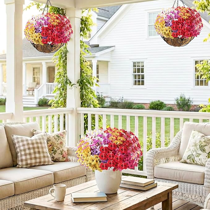 60 Pack Artificial Flowers Outdoor, Faux Silk Flowers - Image 7
