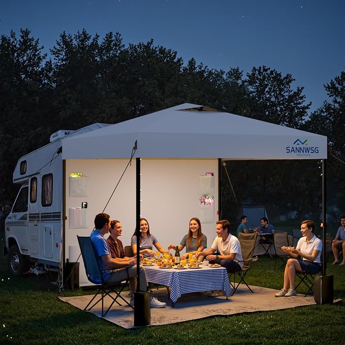 10X10 Pop Up Canopy Tent, Removable Pockets Sidewall - Image 8