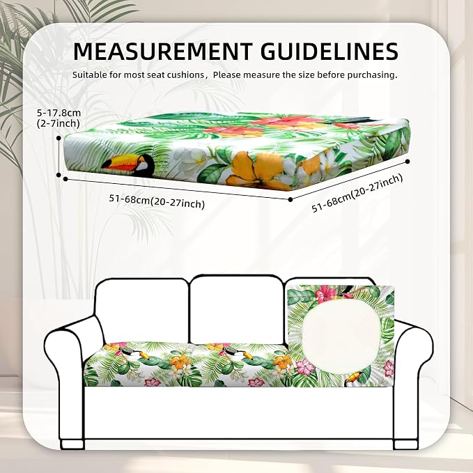 8Pcs Stretch Patio Cushion Covers, Outdoor Couch Covers Replacement, Outdoor - Image 2