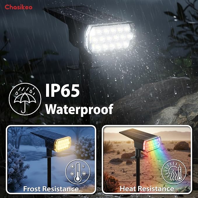 Solar Lights Outdoor Waterproof, 3 Lighting Modes Solar Spot Lights Outdoor - Image 6