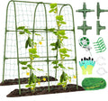 Cucumber Trellis for Raised Bed, Metal Garden Arch Trellis for Outdoor Climbing by tetutor