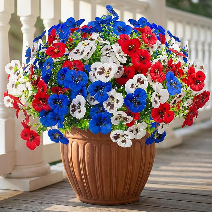 18 Pcs Artificial Fake Pansy Flowers - Image 4