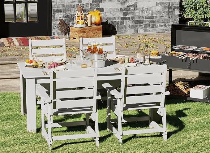 GREENVINES 5-Piece Outdoor Dining Set | HDPE | Patio Table and Chairs Sets - Image 3