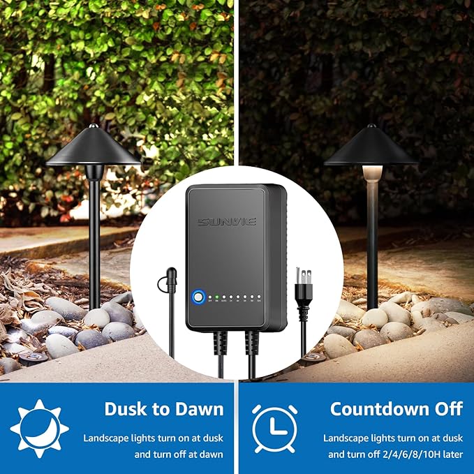 SUNVIE All-In-One LED Low Voltage Landscape Lighting Kit, 8 Pack Pathway Lights - Image 3