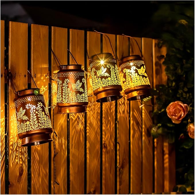 Hummingbird Solar Lanterns Outdoor Waterproof Hanging Solar Lights Hummingbird - Image 8