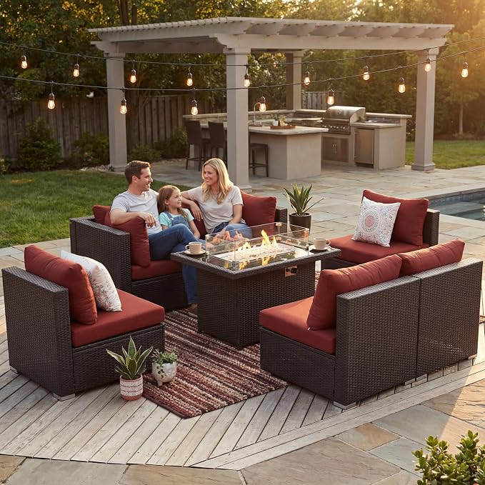 NICESOUL 7 Piece Modular Outdoor Furniture Set - Image 3