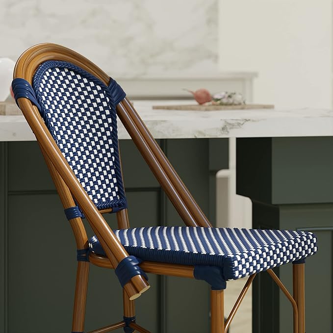EMMA + OLIVER Soie Bistro Counter Stool - Image 4