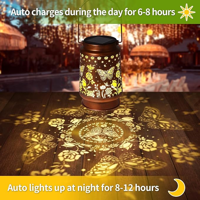 Solar Lanterns Outdoor Waterproof Garden Decor Christmas Gifts - Image 2