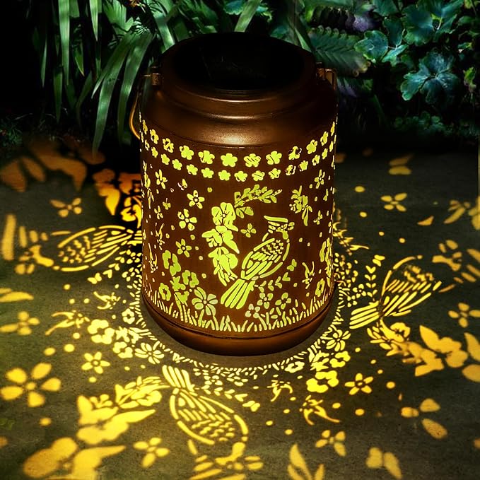 Cardinal Solar Lantern Outdoor Cardinal Decor Garden Decor Waterproof Light by MakeyourLifeBetter