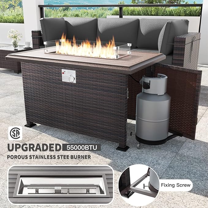 Kullavik 15PCS Outdoor Patio Furniture Set - Image 4