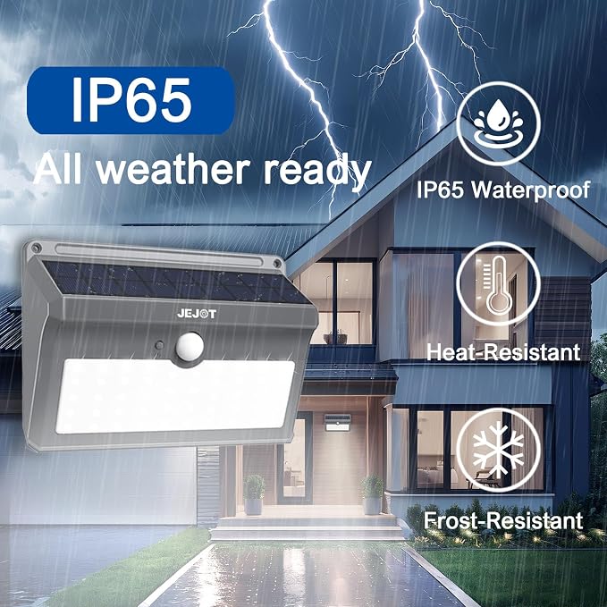 6 Pack Solar Motion Lights Outdoor Waterproof, 270° Wide Angle, 3 Modes Solar - Image 2