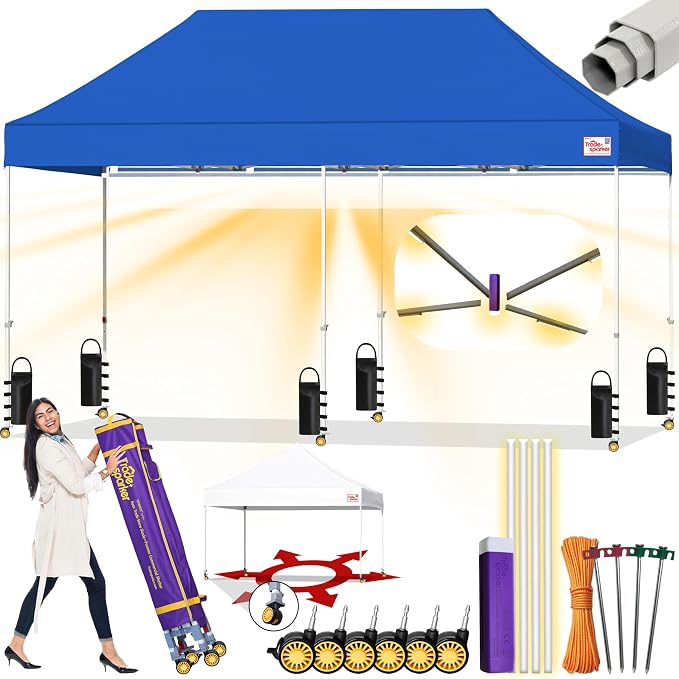 Tradesparker 10x20 Pop Up Canopy Tent, Commercial Movable Canopy by CommercialPopupCanopyRevolutionaryLightcurtainiSystem