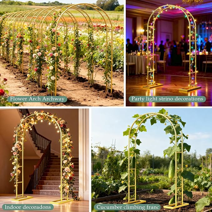 WellSign Balloon Arch Stand 7.2FTx4.3FT, Garden Arch Trellis - Image 7