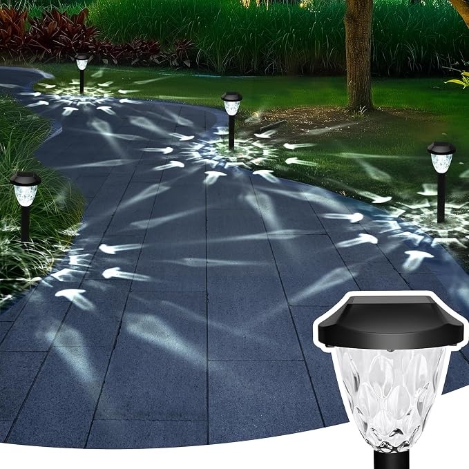 GIGALUMI 8 Pack Solar Lights Outdoor, Solar Pathway Lights - Image 2