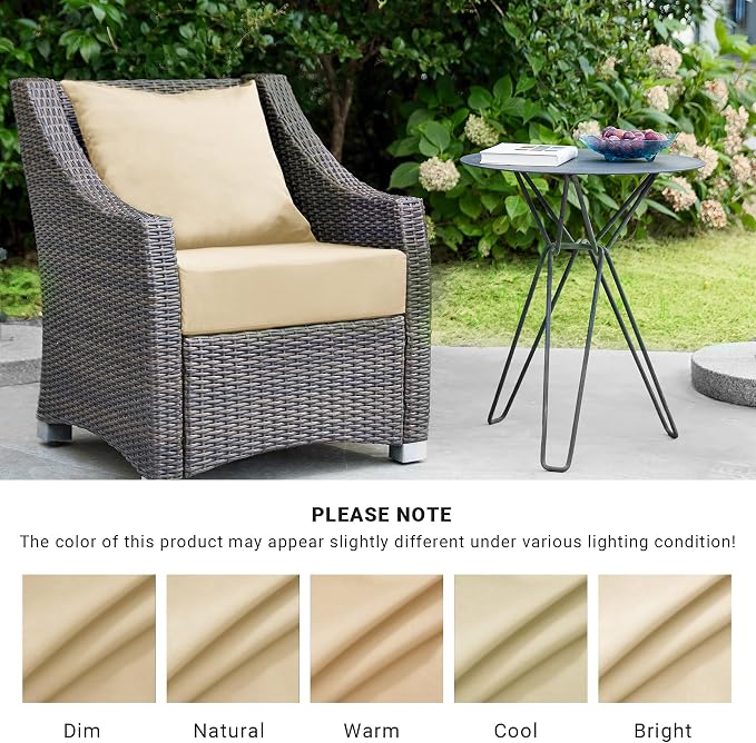 Outdoor Cushions for Patio Furniture, Outdoor Seat Cushion Set 24 x 24 x 4 Inch - Image 7
