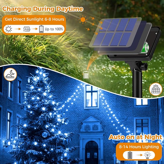 2 Pack Solar String Lights for Outside - Image 3