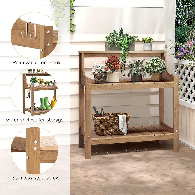 ONBRILL Potting Bench Table, HDPS Potting Bench - Image 3