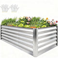 YITAHOME 8x4x3ft Large Raised Garden Bed Kit, Galvanized Metal Planter Box by YITAHOME