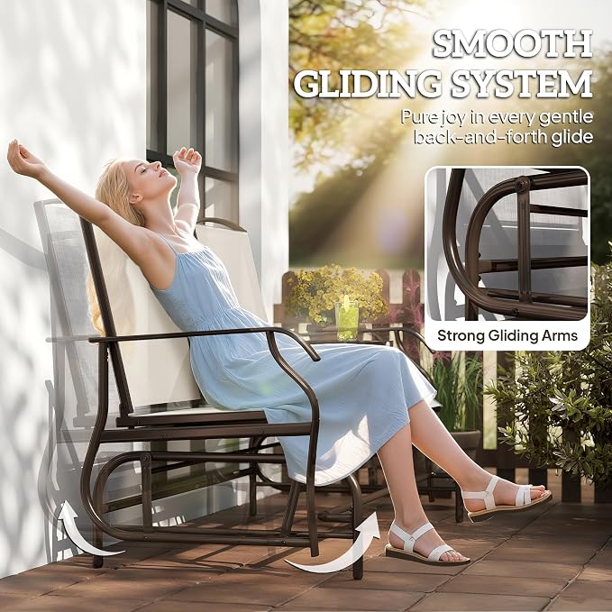 Outsunny Outdoor Glider Bench - Image 3