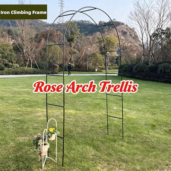 Garden Arch Trellis, Metal Pergola Arbor, Wedding Arch Flowers Frame Backdrop - Image 7