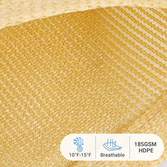 HappyTrends Sun Shade Sail, Tear and Rust Resistant Patio sail Shade - Image 2