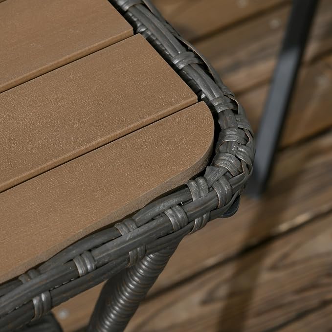 Outsunny PE Rattan Outdoor Coffee Table - Image 9