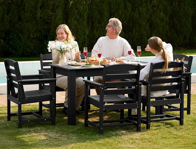SERWALL Patio Dining Set for 6, Outdoor Dining Sets for 6 Person by SERWALL