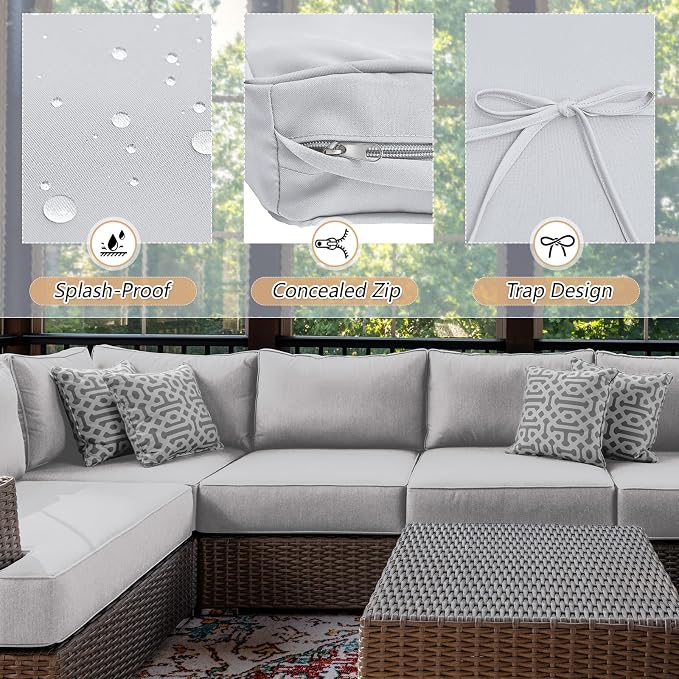 Patelai 11 Pcs Waterproof Patio Cushion Covers - Image 4