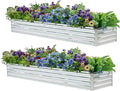 2 Pack 8x2x1FT Galvanized Raised Garden Bed Kit, Outdoor Metal Planter Box by Meberam