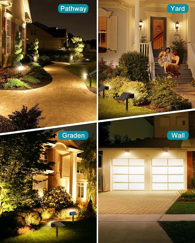 Solar Spot Lights Outdoor Waterproof IP65, 102 LEDs Solar Spotlights - Image 4
