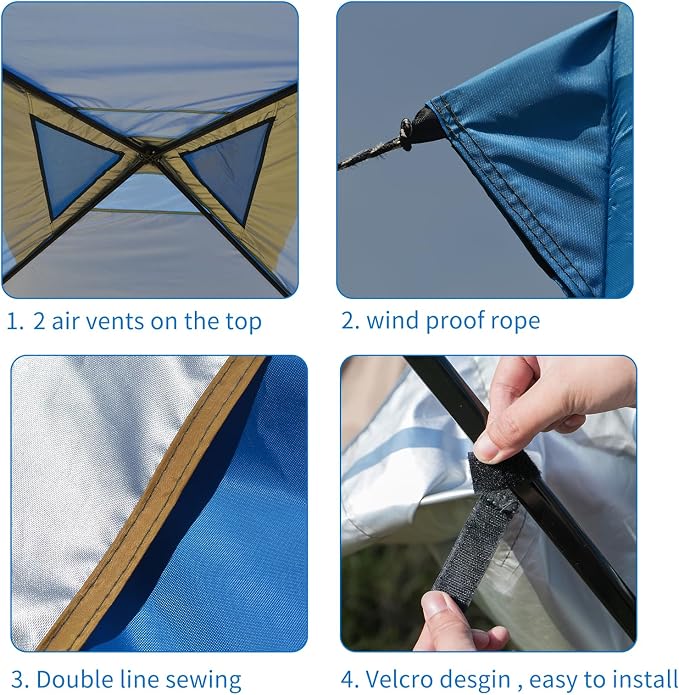 MOQI 10x10 Canopy Replacement Top Cover - Image 2