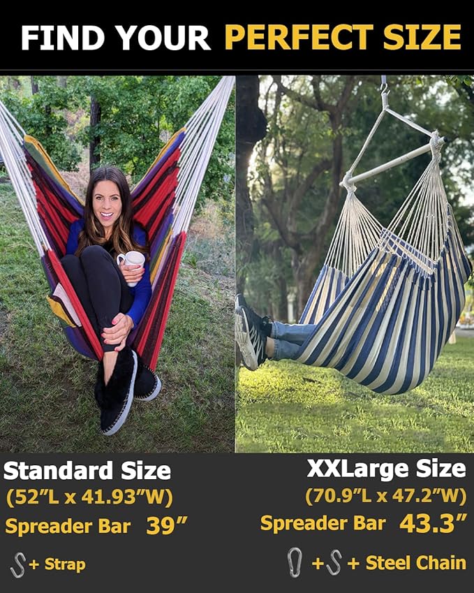ADVOKAIR Hammock Chair Large 70.9"x47.2", 32% Bigger XXL Hanging Swing Chair - Image 7
