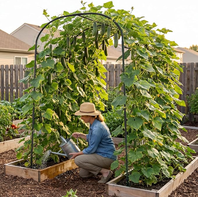 SUNYRISY Garden Arch Trellis for Climbing Plants Outdoor - Image 3