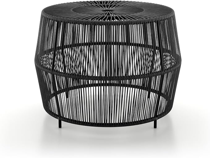Furniture of America Ysar Boho Rattan Round Coffee Table Outdoor by FurnitureofAmerica
