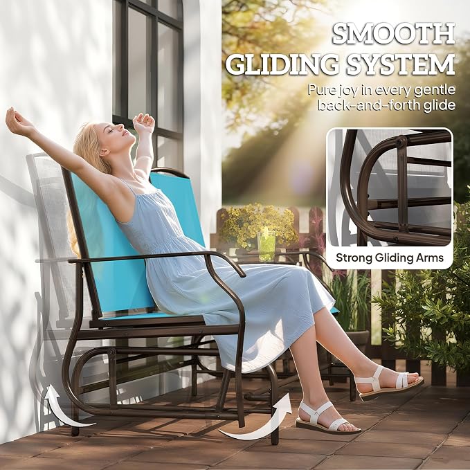 Outsunny Outdoor Glider Bench - Image 3