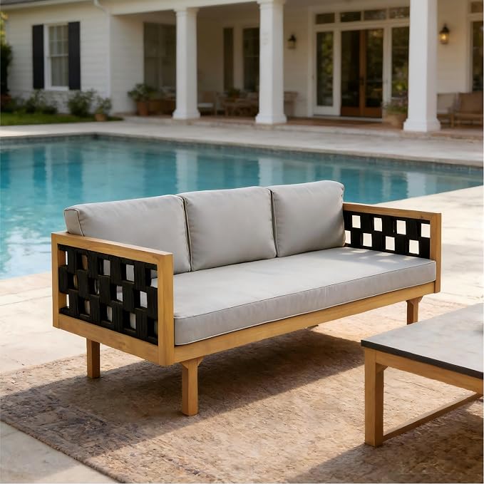 Christopher Knight Home Rosie Acacia Wood Outdoor Daybed Sofa by ChristopherKnightHome