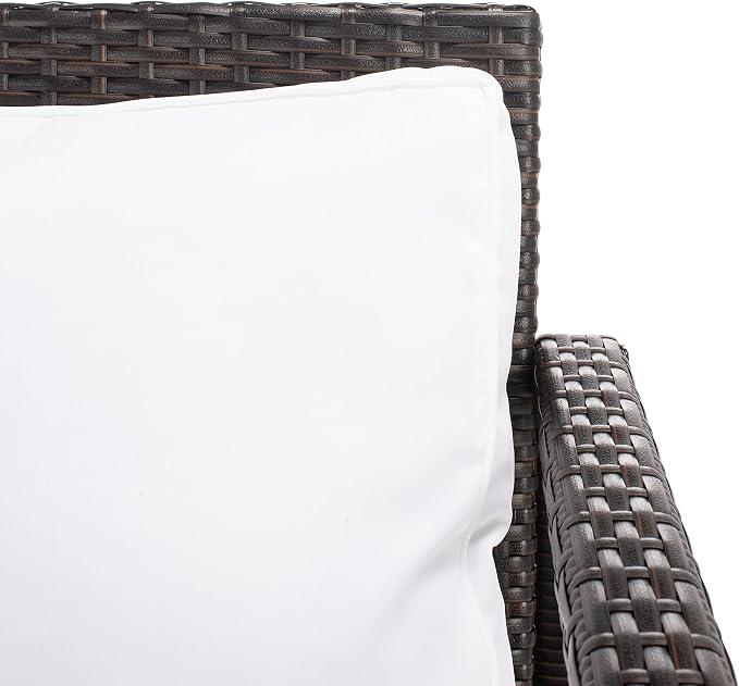 Safavieh Outdoor Collection Garnen Wicker Cushion 4-Piece Living Set PAT7714C - Image 9