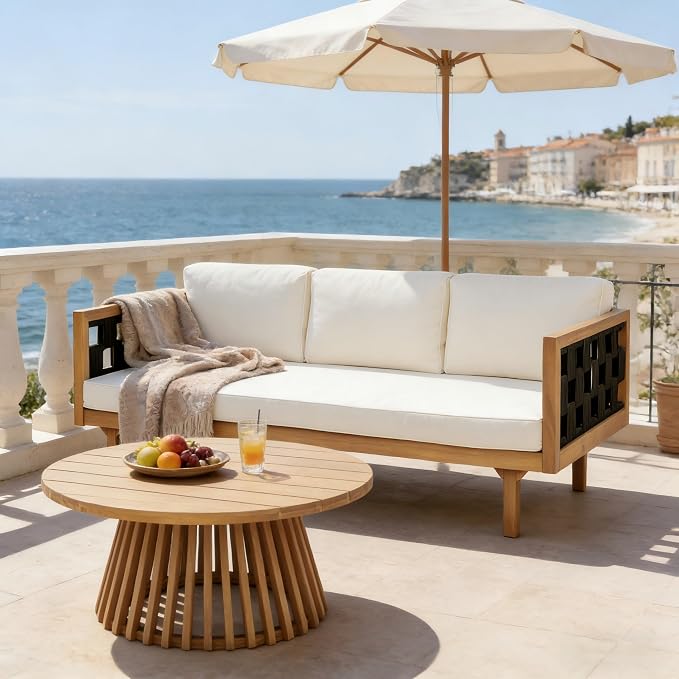 Christopher Knight Home Rosie Patio Sofa and Coffee Table Set, 2 Piece Outdoor by ChristopherKnightHome