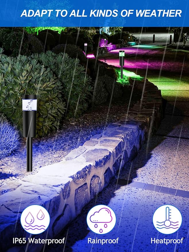 5W RGBW Low Voltage Landscape Pathway Lights - Image 4