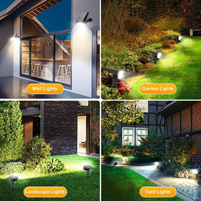 Fabrito 72 LEDs Solar Spot Lights Outdoor Waterproof, 3 Modes Landscape - Image 5