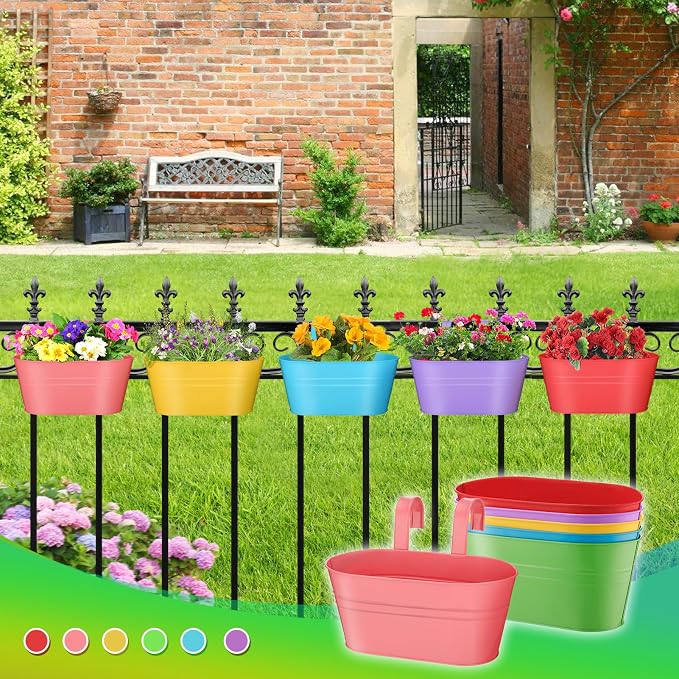 MADHOLLY Railing Planter with Drainage Holes - Image 7