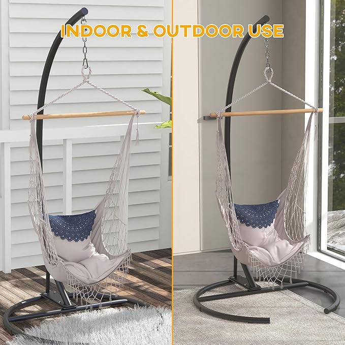 Outsunny Hanging Hammock Chair Stand - Image 4
