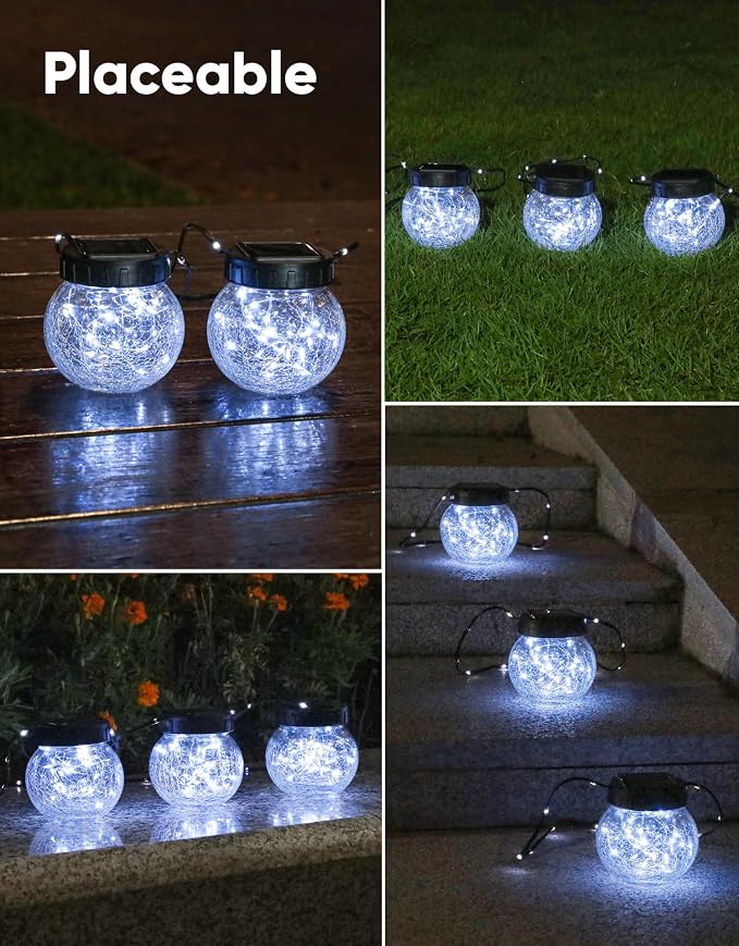 PARTPHONER Solar Lights Outdoor Waterproof 12-Pack, Solar Powered Hanging - Image 8