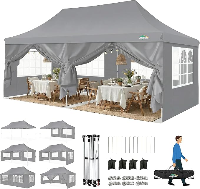 COBIZI Canopy 10x20 Pop Up Canopy Party Tent by COBIZI