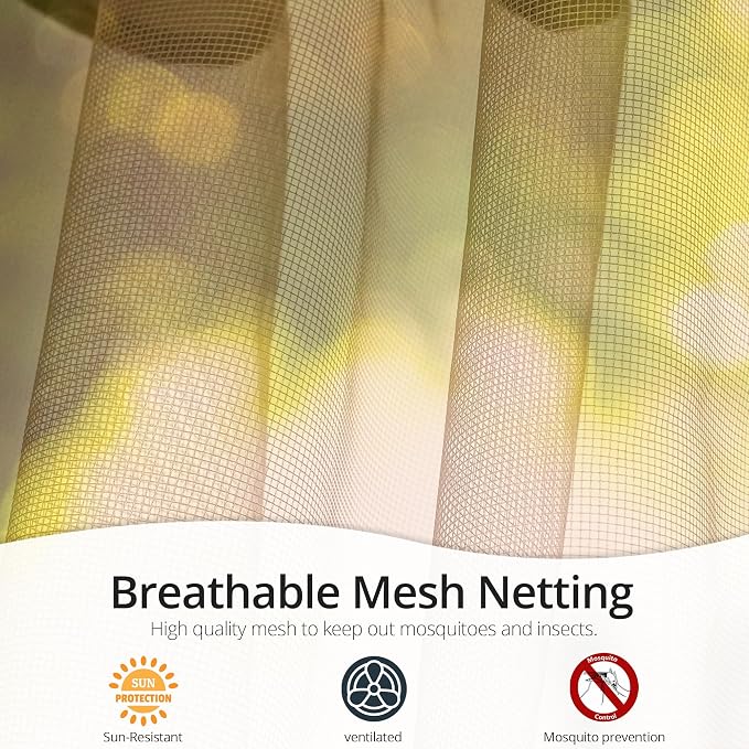 MASTERCANOPY Patio Gazebo Mosquito Netting Screen Walls - Image 4