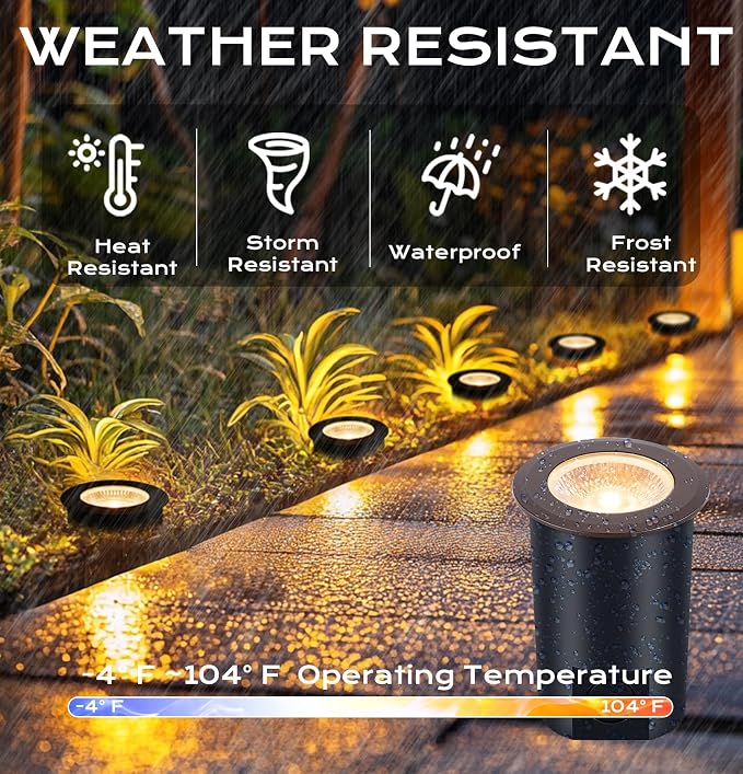 CLOUDY BAY 9W LED Landscape Well Lights, 2700K/3000K/3500K/4000K/5000K - Image 7