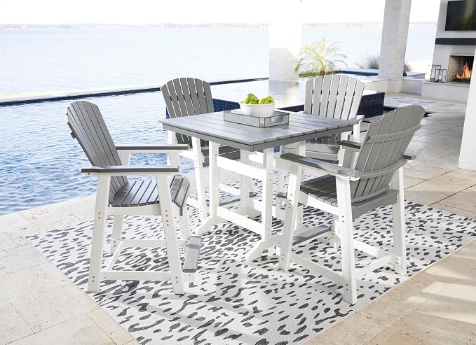 Signature Design by Ashley Outdoor Transville HDPE Patio Barstool - Image 14