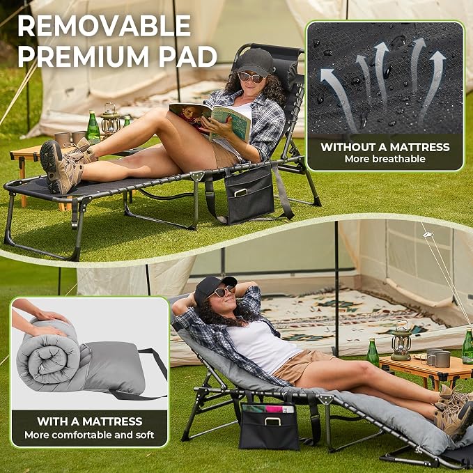 FUNDANGO Folding Chaise Lounge Chair - Image 5