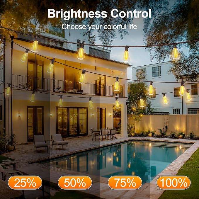 Outdoor String Led Patio Lights - 150Ft 45M Outside Waterproof Light - Image 4
